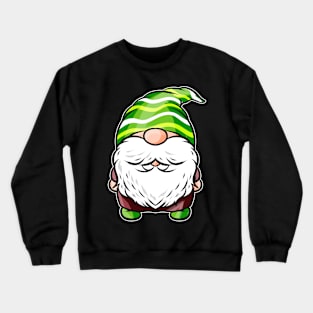 Gnome With Striped Pointed Cap For St. Patricks Day Crewneck Sweatshirt